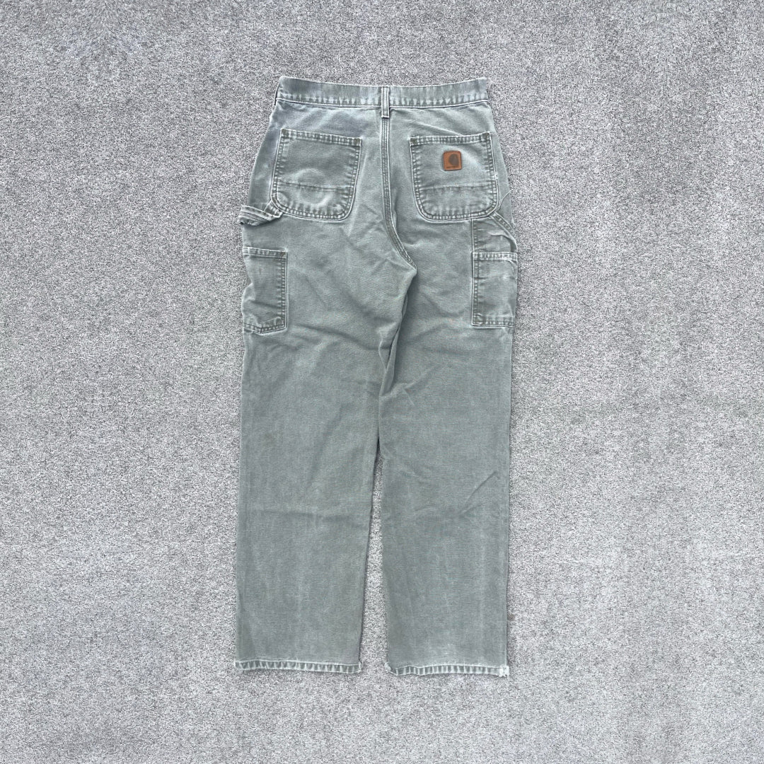 Vintage Carhartt Faded Grey Carpenter Trousers