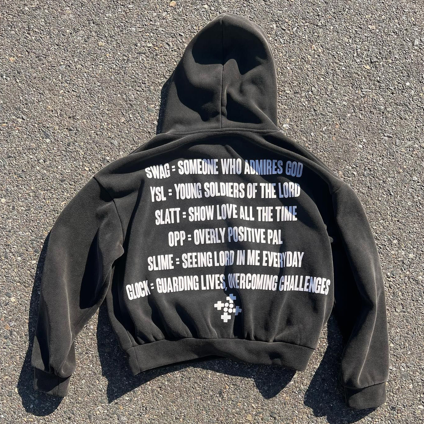 Muchic Truly Humble Under God Print Long Sleeve Hoodies