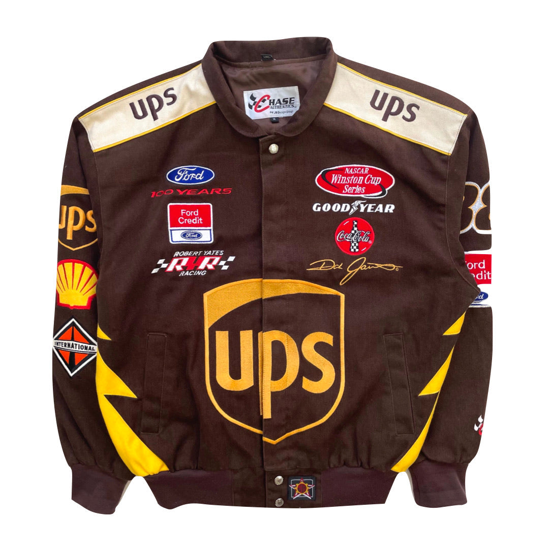 Vintage UPS Brown Nascar Racing Jacket