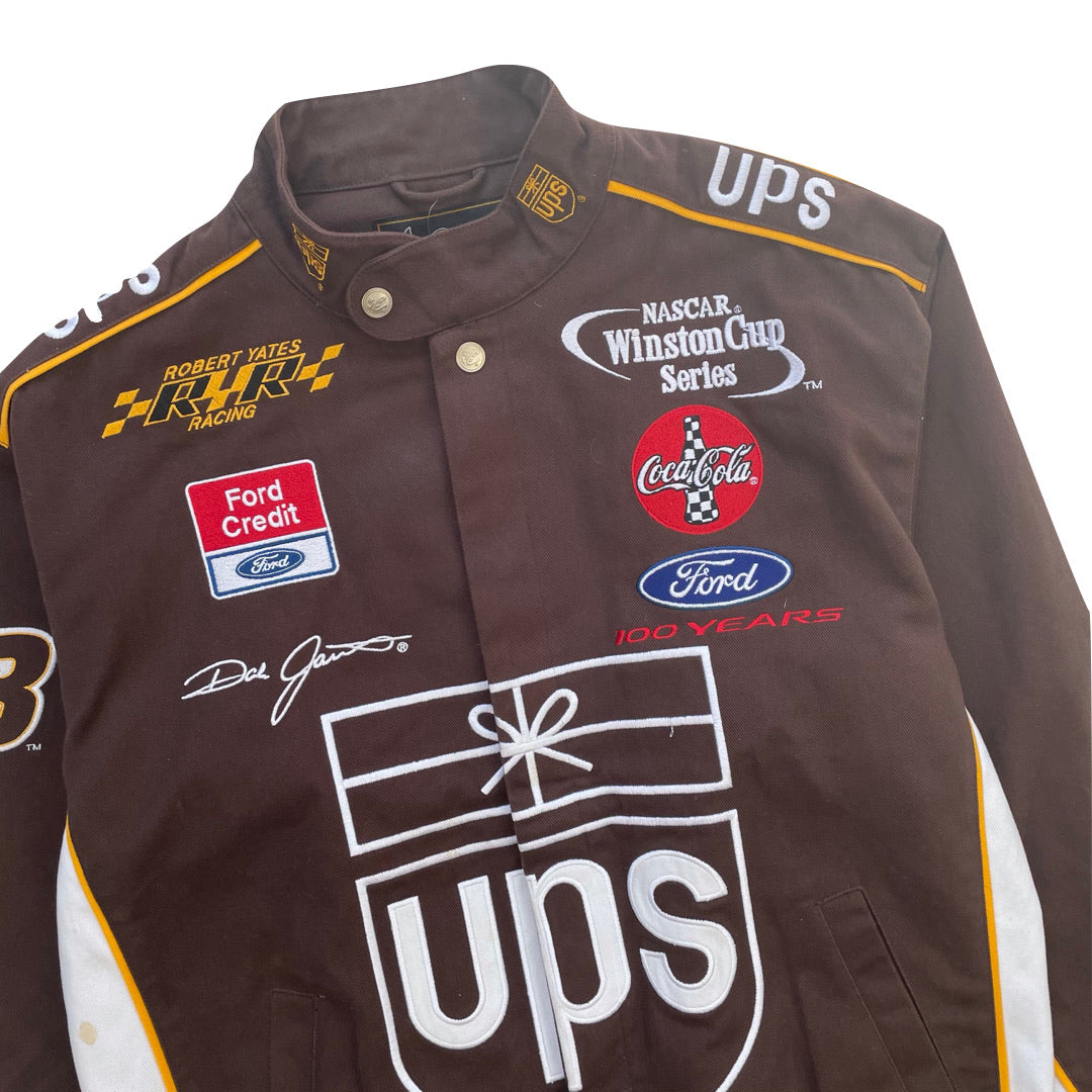 Vintage UPS Brown Nascar Racing Jacket