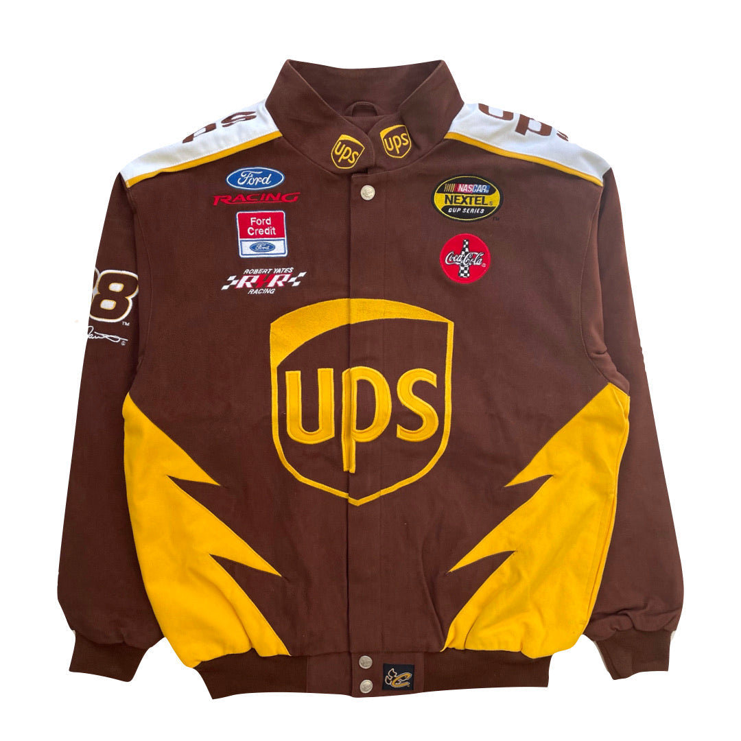 Vintage UPS Brown Nascar Racing Jacket