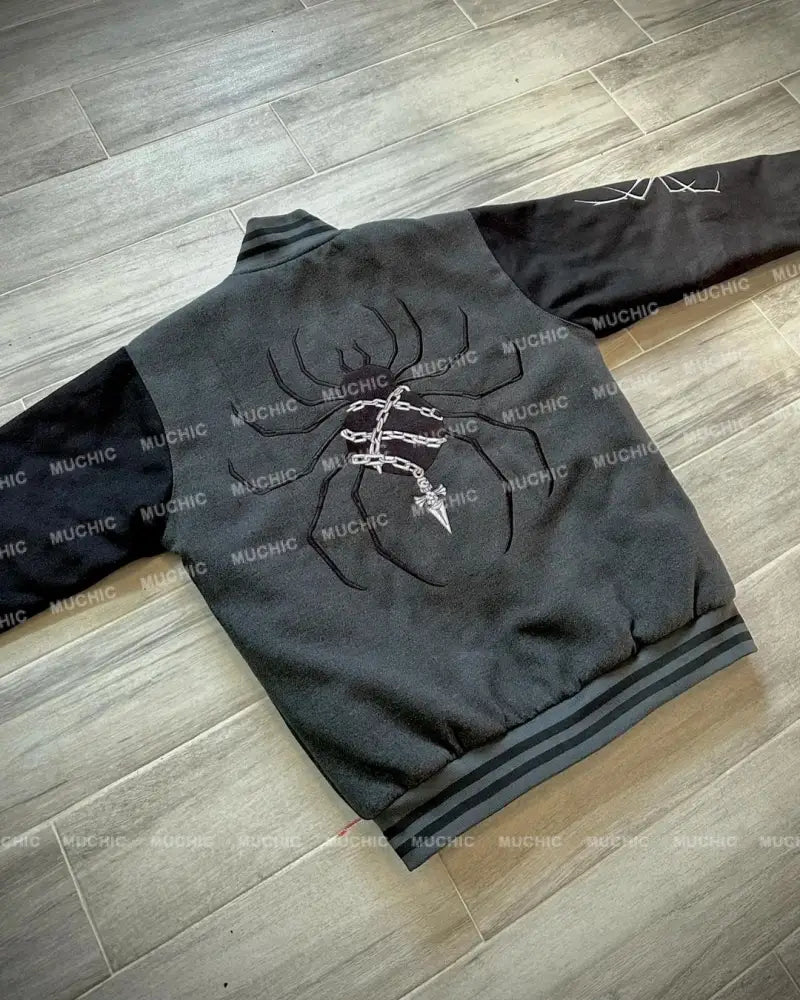 ⏰Limited Time Discount💥Muchic Unisex ’Phantom Troupe Captain’ Spider Embroidered Long