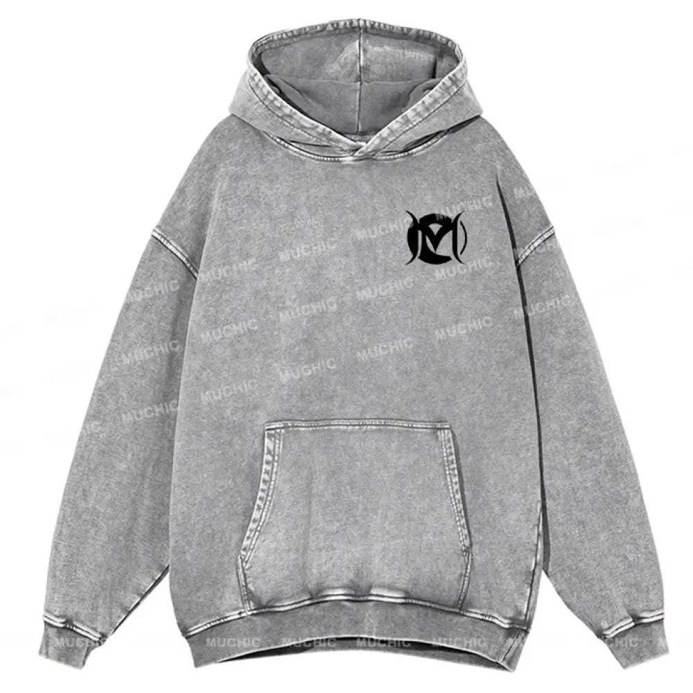 Muchic Strange Magic Unisex Wash Hooded Sweatshirt Hoodies-Sweatshirts