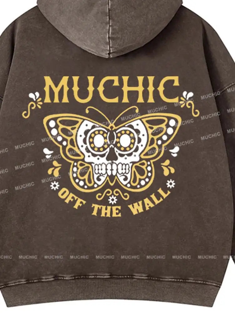 Muchic Unisex “Butterfly” Fashion Pattern Print Long Sleeve Hooded Sweatshirt Hoodies-Sweatshirts