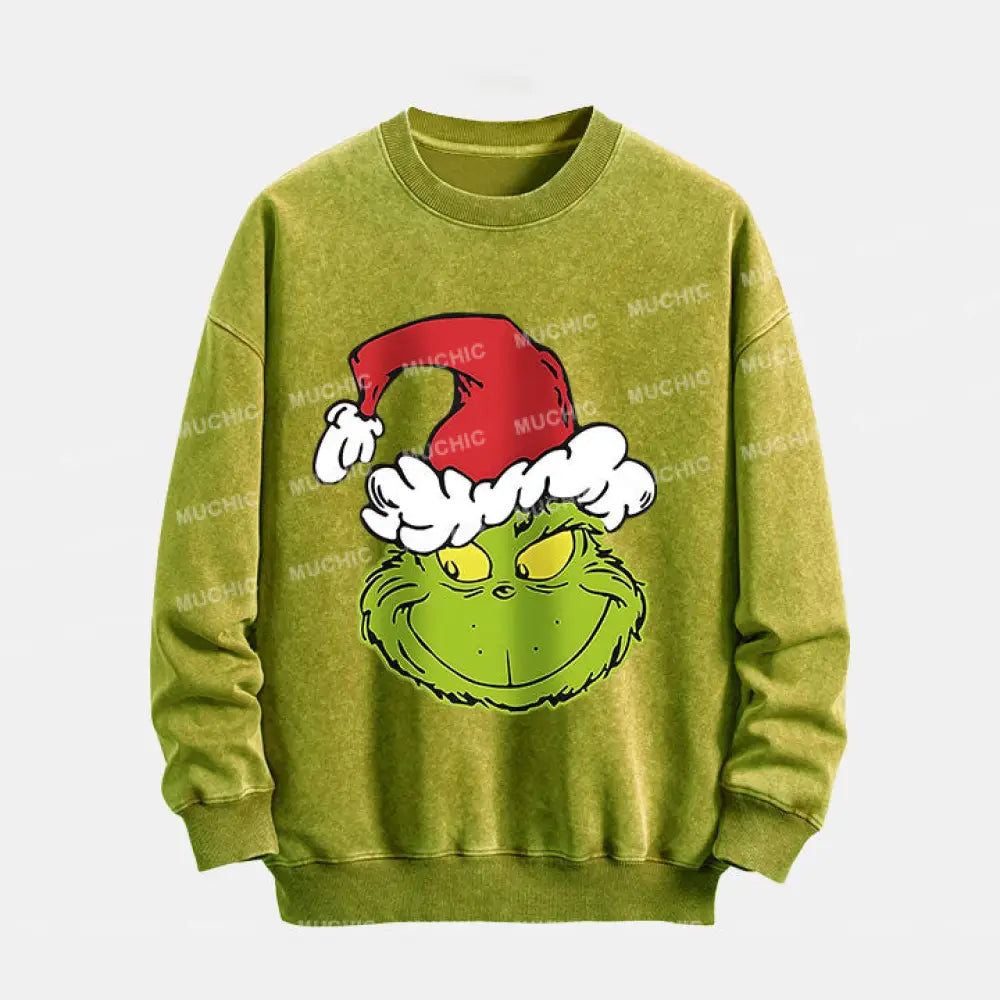 Muchic Unisex ’Christmas Frog’ Funny Cartoon Retro Fashion Graphic Print Long Sleeve Hooded