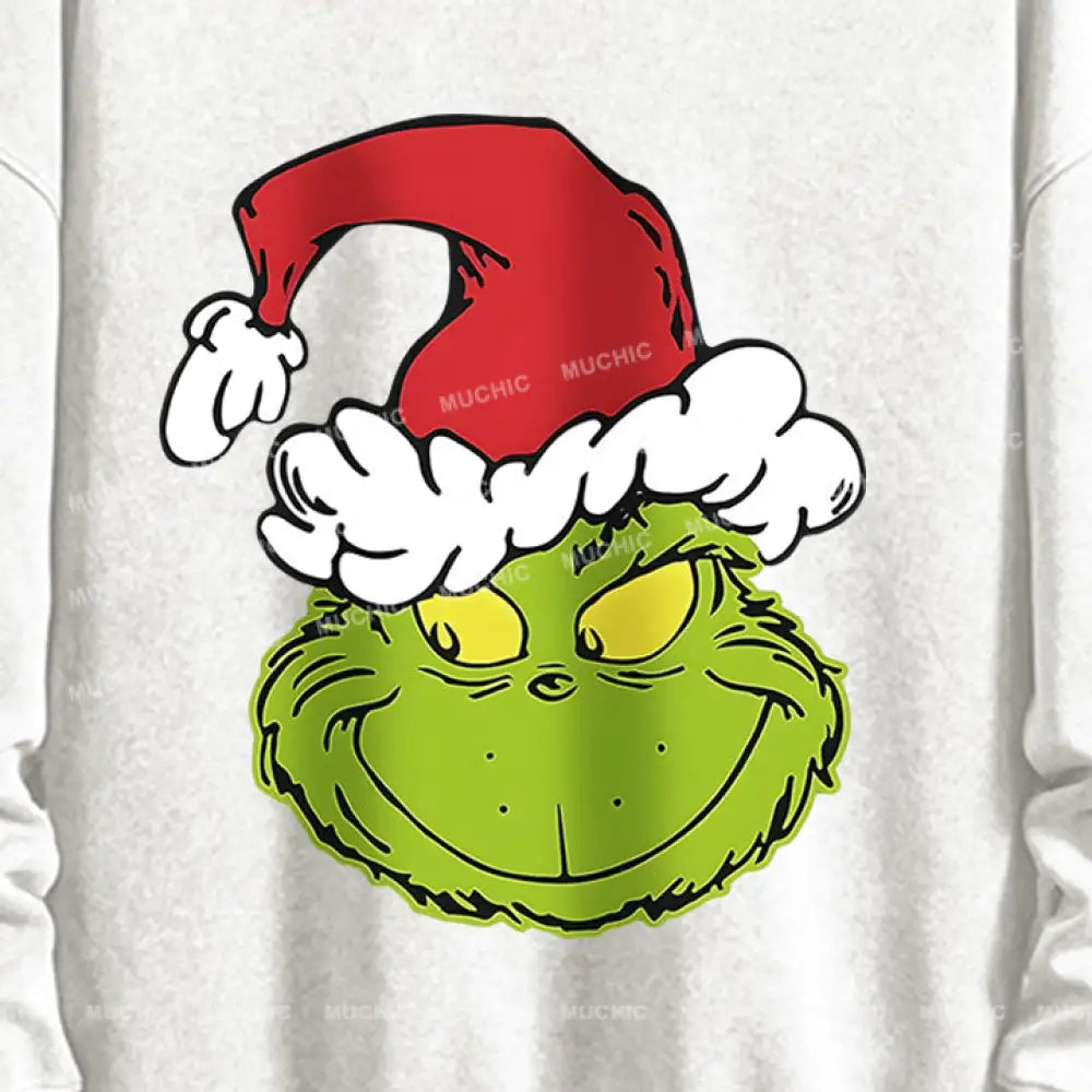 Muchic Unisex ’Christmas Frog’ Funny Cartoon Retro Fashion Graphic Print Long Sleeve Hooded