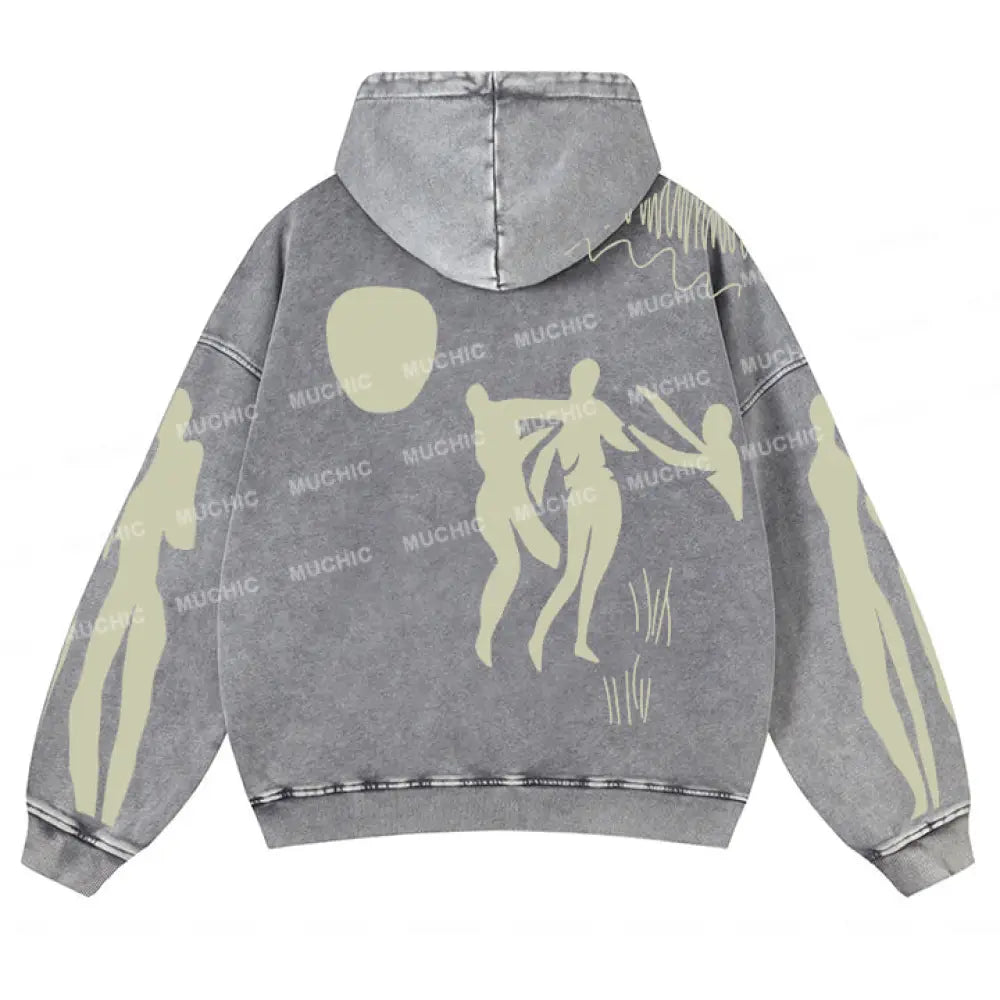 Muchic Unisex ’La Ghodise Jean’ Fun Graphic Print Long Sleeve Hoodie Hoodies-Sweatshirts