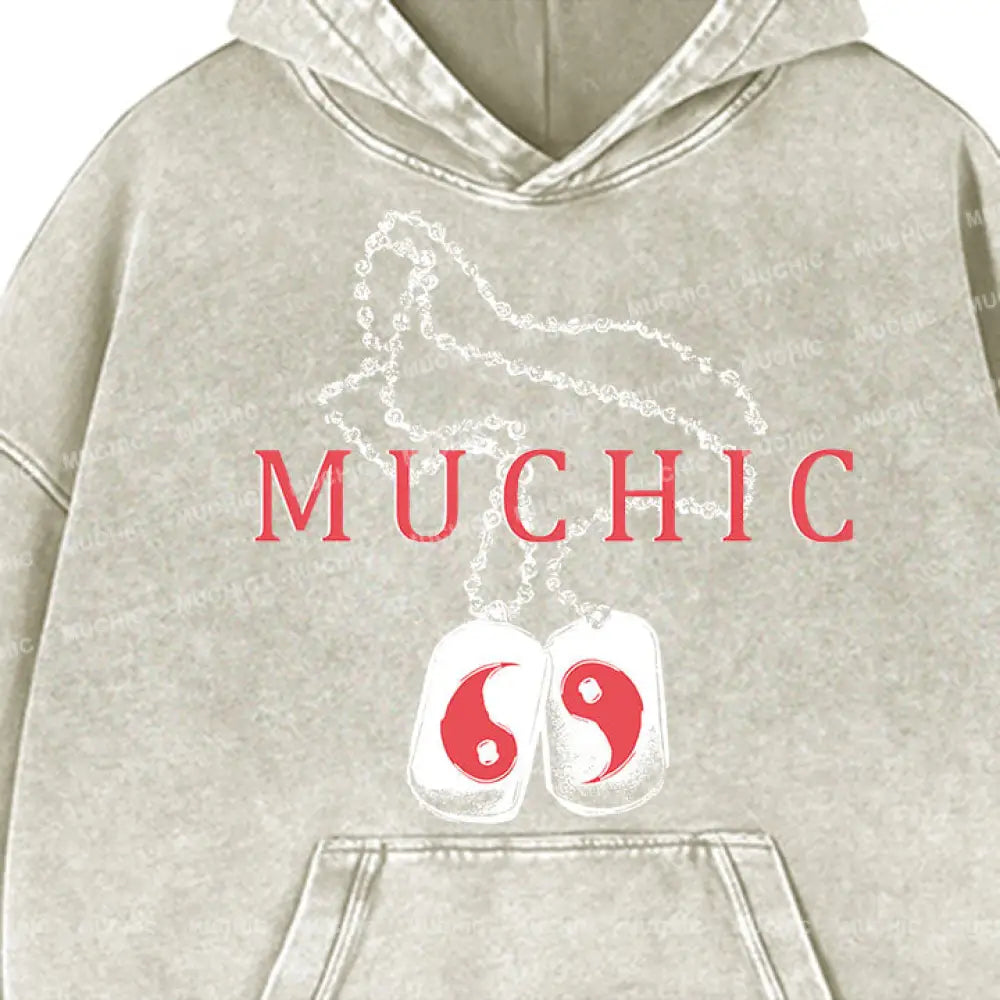 Muchic Unisex ’Necklace’ Fun Graphic Print Long Sleeve Plush Thickening Hoodie Hoodies-Sweatshirts