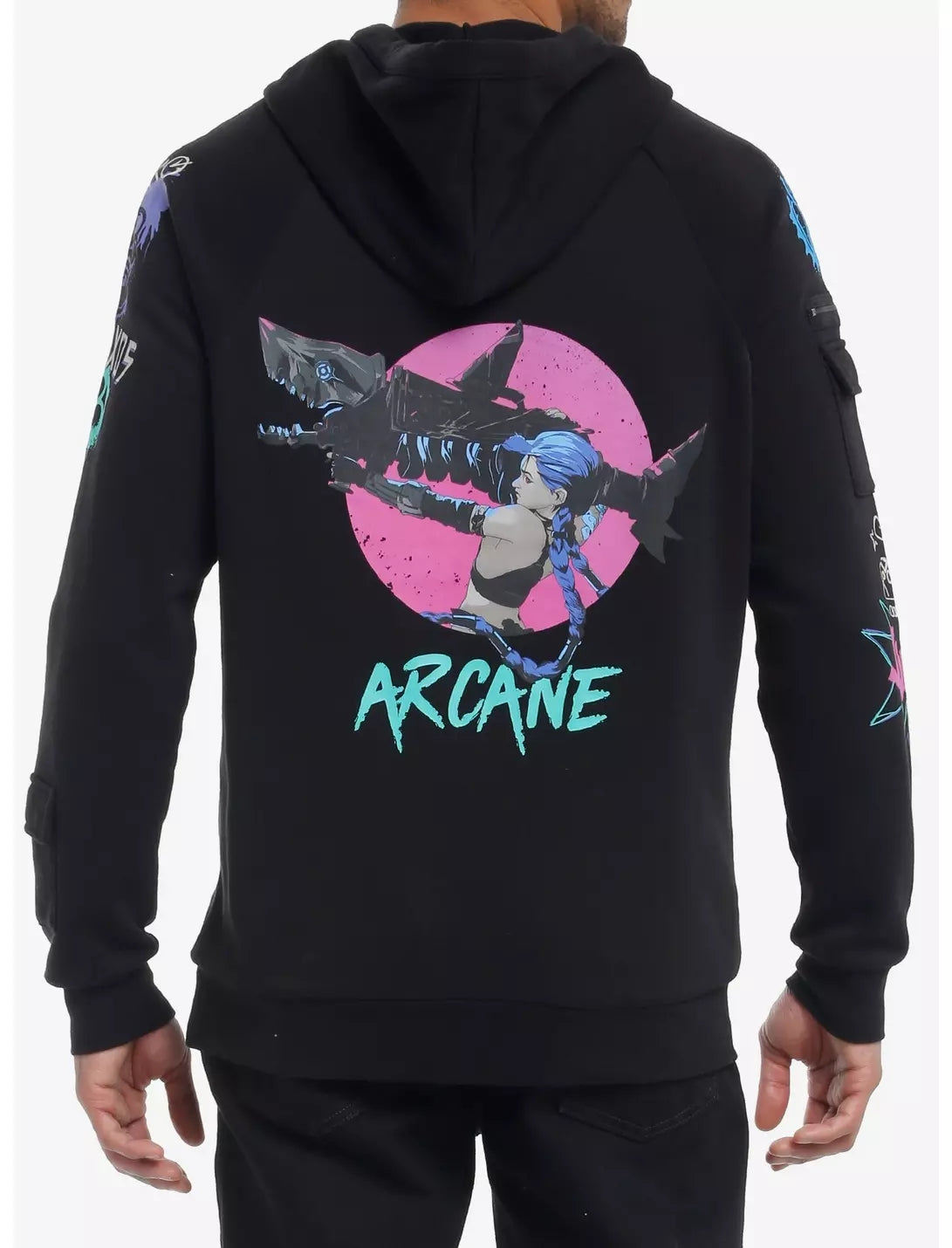 Muchic Unisex Arcane Jinx Graffiti Hoodie