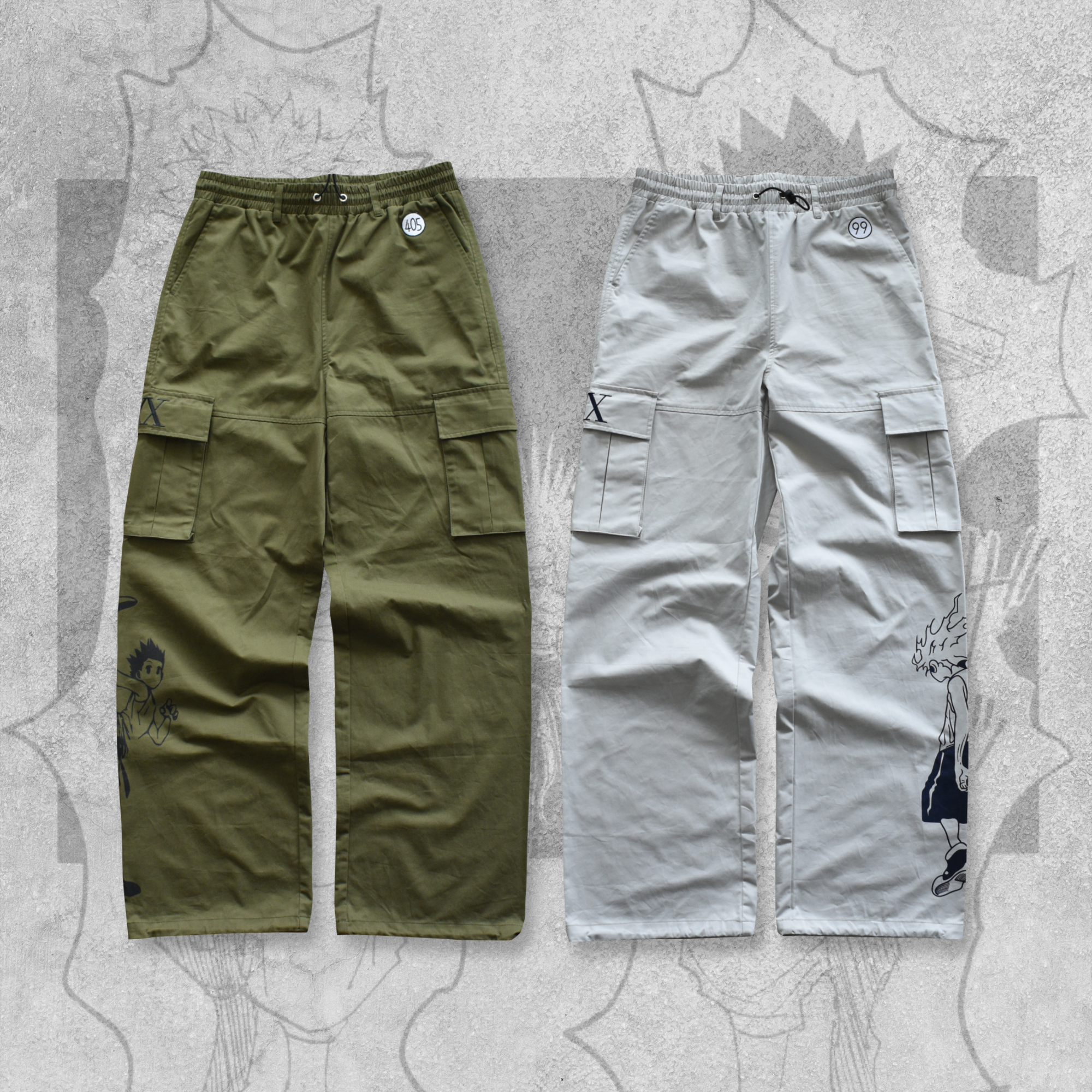 Muchic Unisex GON & KILLUA PARACHUTE PANTS